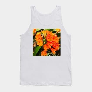 Orange and Square Tank Top